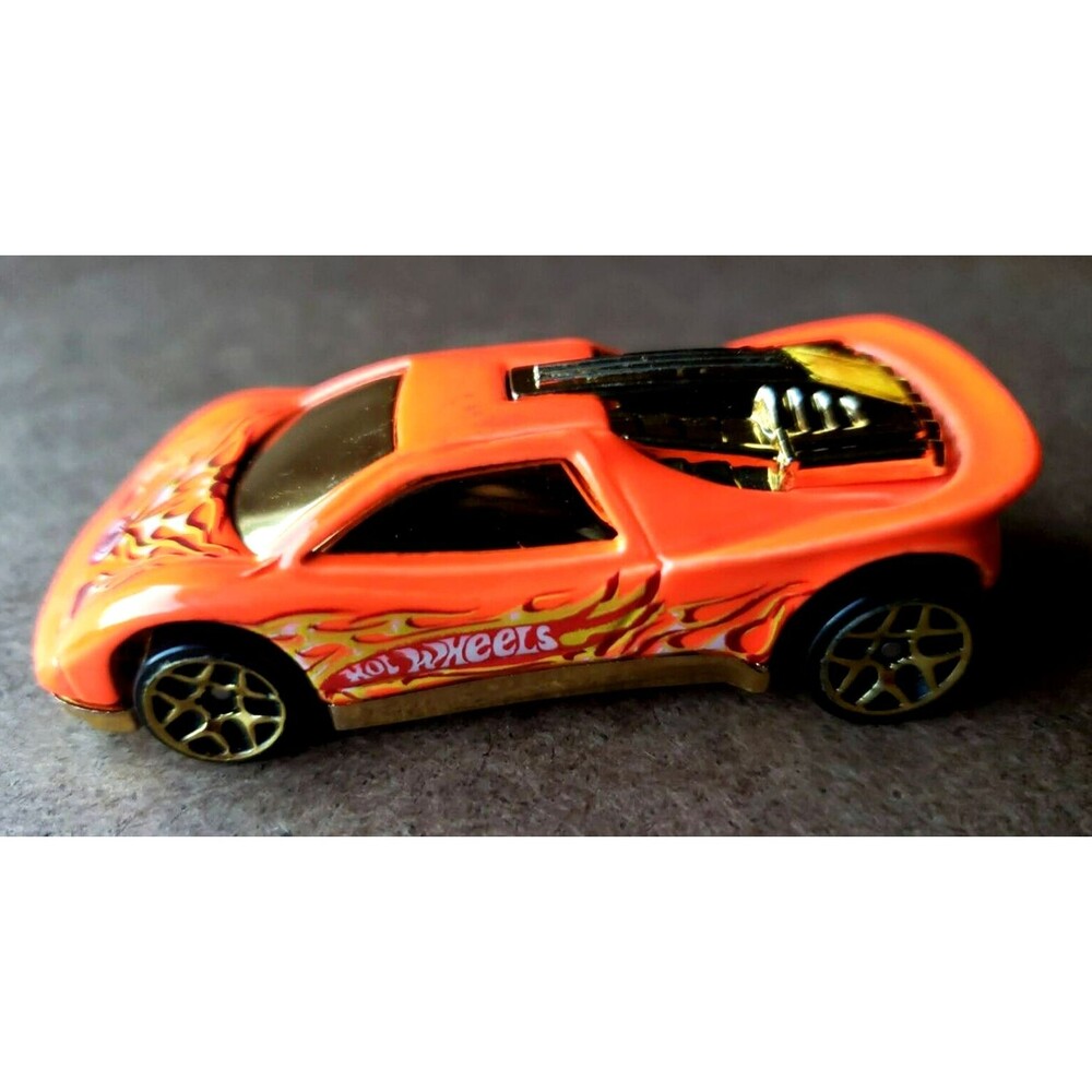 2003 How Wheels Track Aces SPEED BLASTER 10/10  Fluorescent Orange Gold Y5 LOOSE